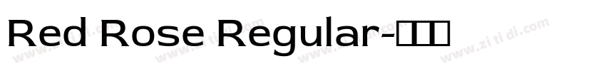 Red Rose Regular字体转换